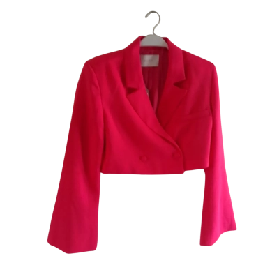  Womens  Size L Meshki Cropped Jacket Coral 