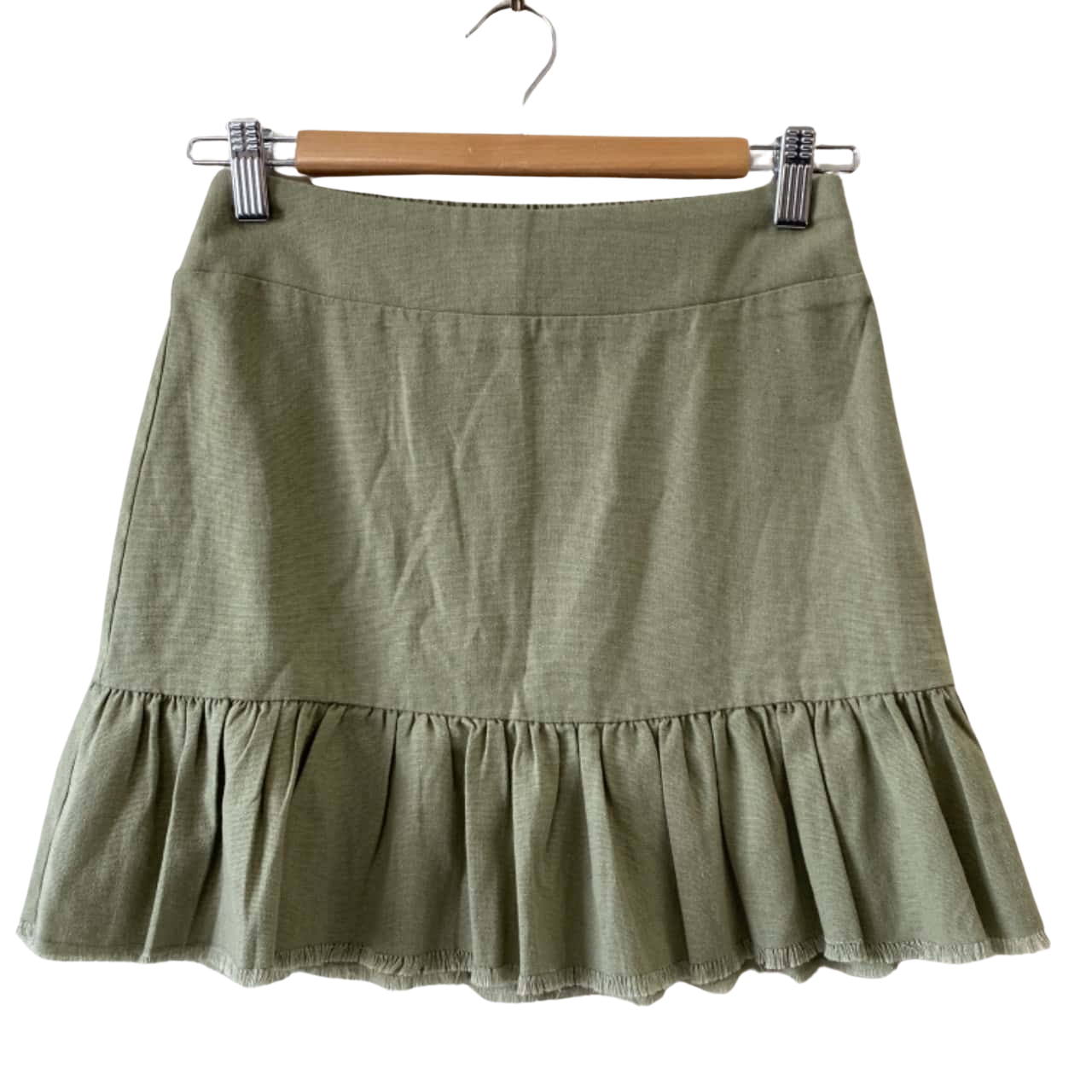 Neveah Frill Skirt - Golden Olive