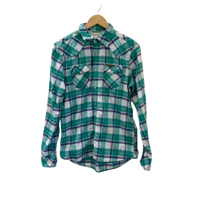 Diesel Mens  Size S Checked Shirt Green / Purple 