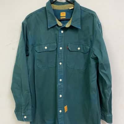 Levi's Mens  Size XL Long Sleeve Shirt Green 