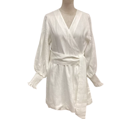  By CW  Size L Long Sleeve Dress Mini Dress White 
