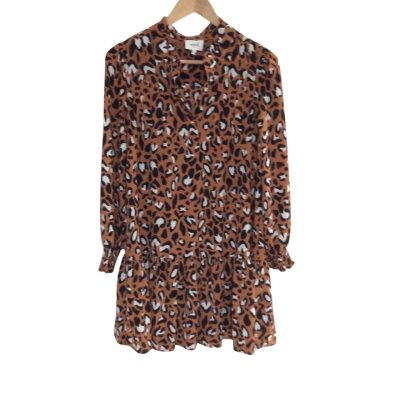 Seed Womens  Size 6 Long Sleeve Dress Animal print 