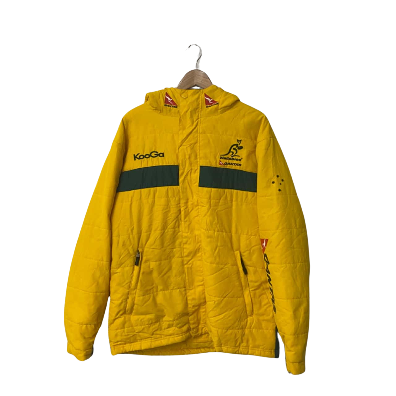KooGa Wallabies Mens Size L Performance Jacket Yellow (s)