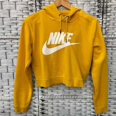 Nike Womens  Size S Cropped Jumper / Hoodie Yellow 
