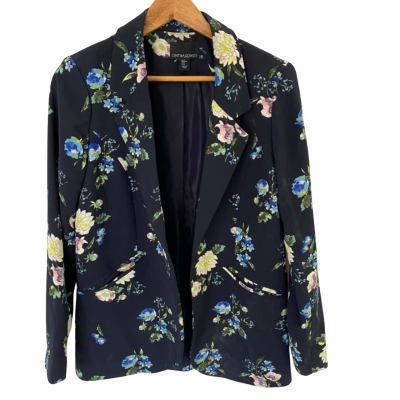 Cynthia Rowley Womens  Size M Blazer Floral Pattern 
