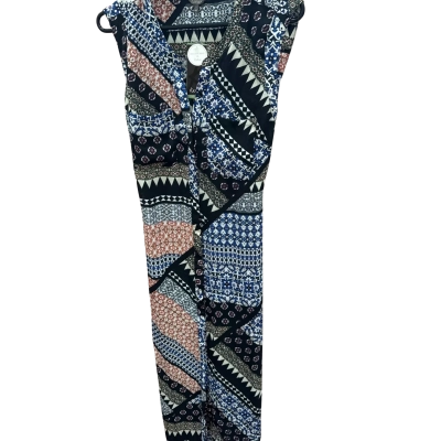 Katies Womens  Size 10 Colourful Blue/Black/ Orange Patterned Dress 