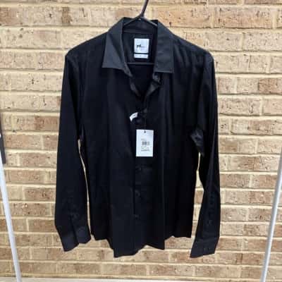 Yd. Mens levin slim dress shirt black Size M 