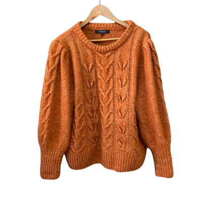 Cable Melbourne Womens  Size L Pullover Brown / Orange 
