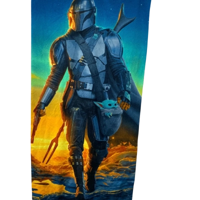 Star Wars. Towel. Mandalorian print.
