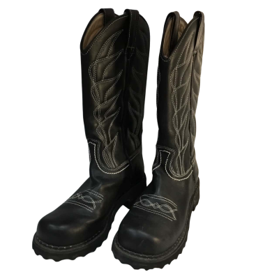John Vluevog Black Patterned Boots Size 8 US
