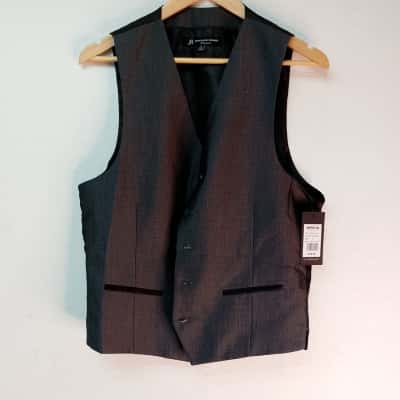 Jonathan Adams Mens Vest Charcoal -Black  / Grey 