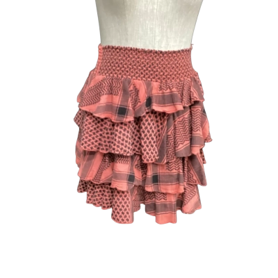 Cecilie Copenhagen Skirt  Size S Black  / Coral 