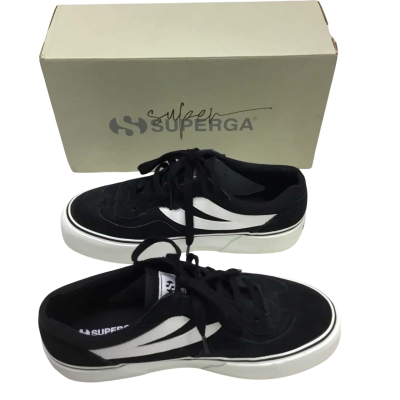 Superga UK Size 5.5 Revolley Colorblock Platform B&W Sneakers - BNWT