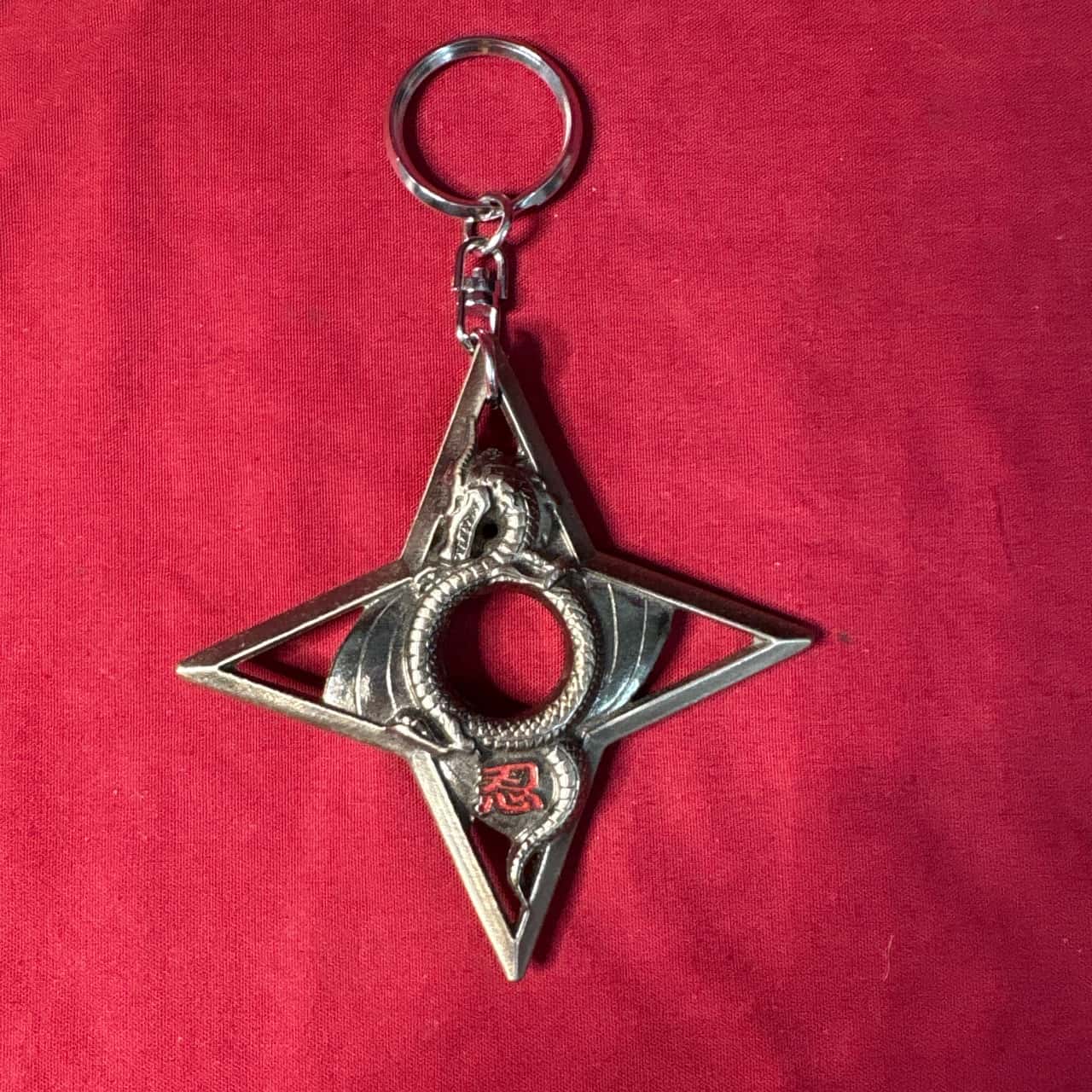 Men's Makai Dragon Shuriken Key Chain & Japanese Samurai Sword Key Ring ...