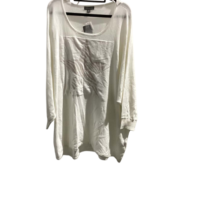 Autograph Womens  Size XL Fine Knitted 3/4 Sleeve Top White   RRP $99.99
