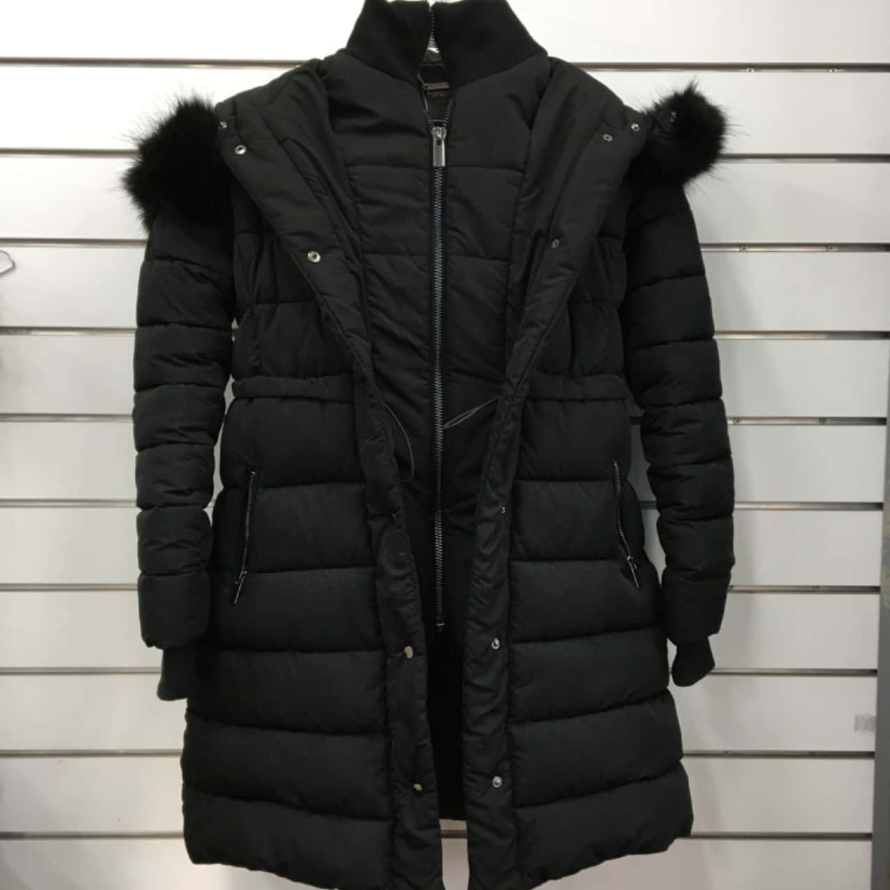 black puffer jacket size 6