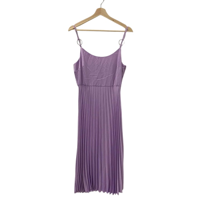 Dangerfield Womens  Size 10 Satin Pleated Dress Lavender