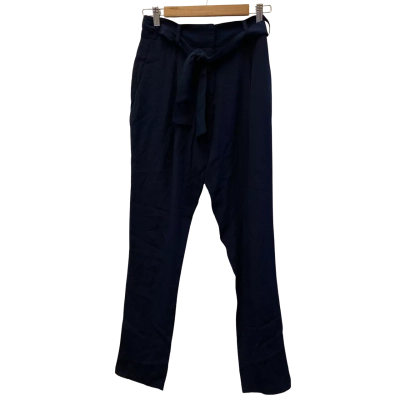 Zimmermann Women's 100% Silk Straight Fit Women's Pants Size 0/8AU/4US - Navy Blue