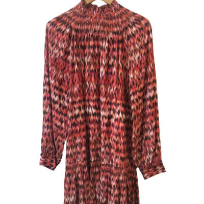 Marcs Womens  Size 14 Long Sleeve Dress Red Multicoloured 