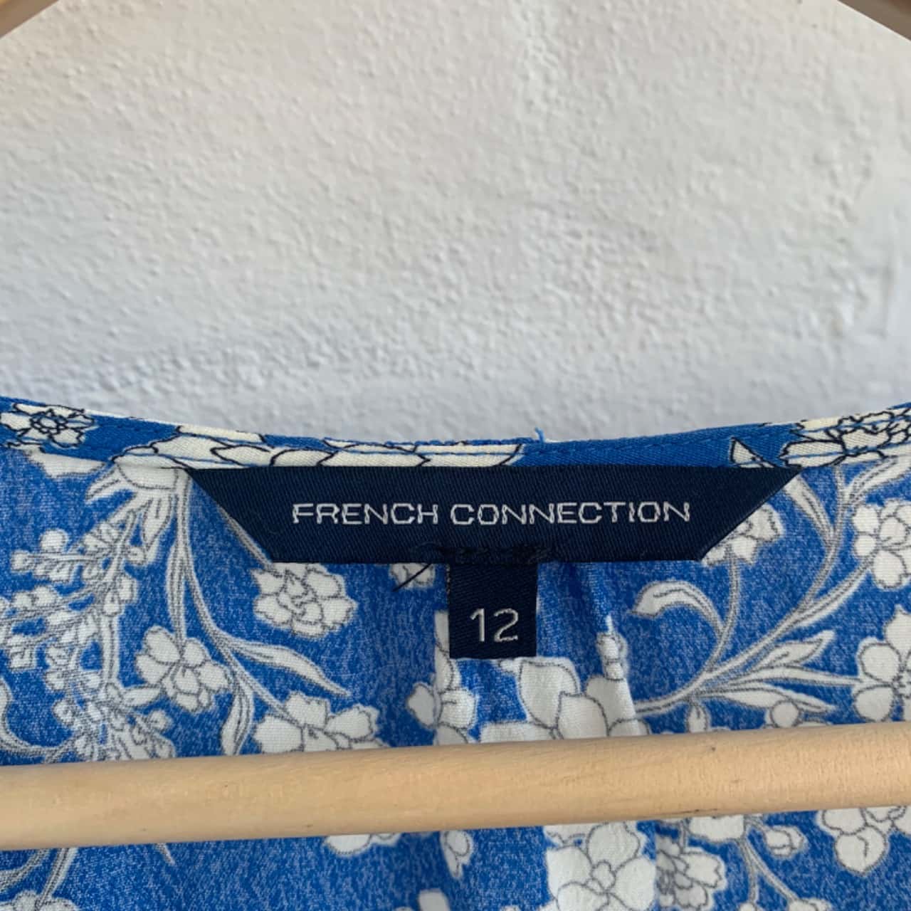 French Connection Size 12 Blue Midi Dress (s)