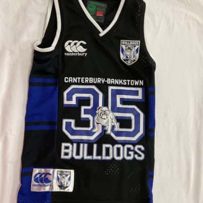 Kids NRL Bulldogs Canterbury Brand Singlet Size 6yrs