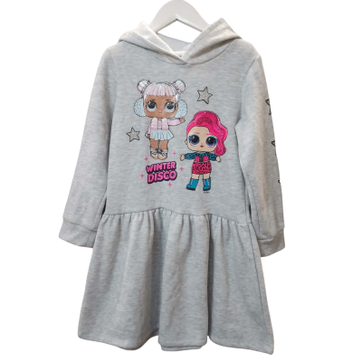  L.O.L Surprise Kids  Size 6 Grey Hooded Dress