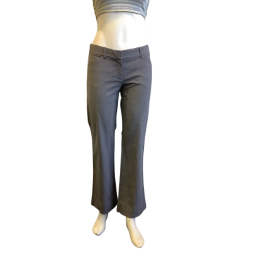 Theory Women's Size 4 Wool Blend Straight Leg Pant Grey 