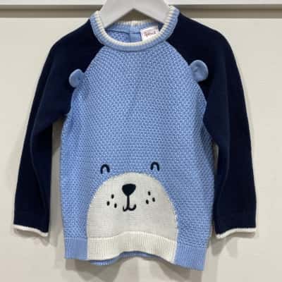 Sprout Kids  Size 2 Blue / Navy Blue / White 
