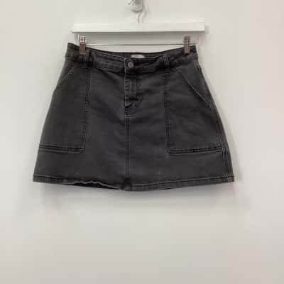 Seed Womens  Size M Denim Skirt Black  skirt