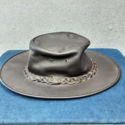  Mens  Size XL dark brown Outback hats iconic Australian leather suede  hat
