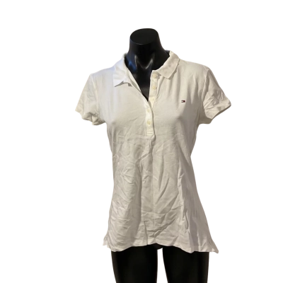 Tommy Hilfiger Womens  Size L Short Sleeve Top White 