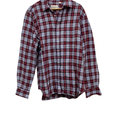 David Jones Mens  Size L Checked Shirt Blue / Checked / Red 