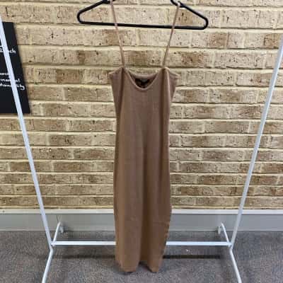 Ava & Ever Womens latte Anton mid dress Size 12 