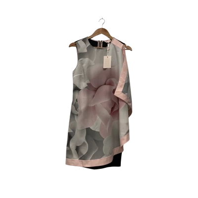 Ted Baker Womens  Size 2 Cocktail Dress Black  / Grey / Pink  