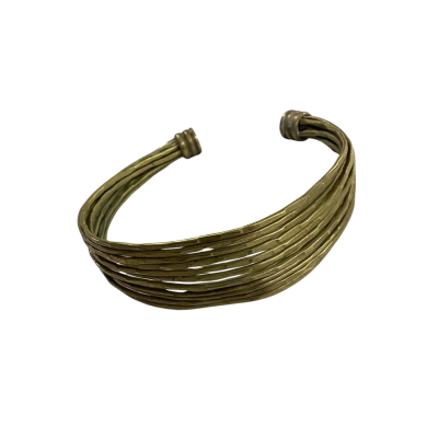 Vintage Style Gold-tone Brass layered cuff Bracelet 