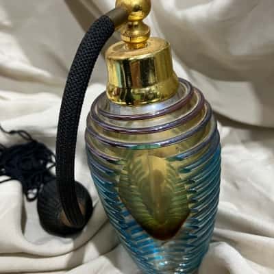 Vintage Glass Bottle Atomizer Blue/Purple
