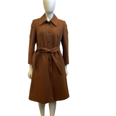 `Vintage’ St Michael Womens AUS Size 10 Woollen Winter Coat Brown