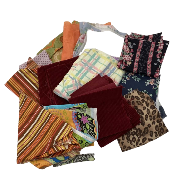 15 Small Fabric Offcuts Suitable For Quilting     FAB1