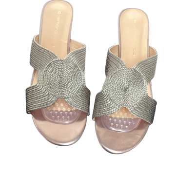 Simone ricci slides shoe BNWOT  Size 8 Beige / Gold 