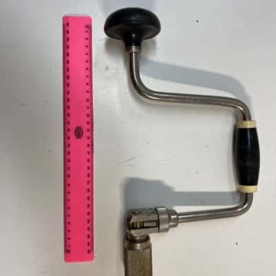Vintage Stanley 13” hand drill 