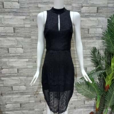 Forever New Womens  Size 8 Bodycon Dress / Maxi Dress Black  