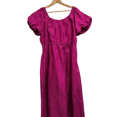 Liz Jordan, Womens, Size 16, hot pink off shoulder dress with white polka dots