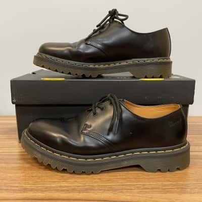 Dr Martens Gibson Black Leather Lace-Up Shoes Size US 6.5 / 7.5   