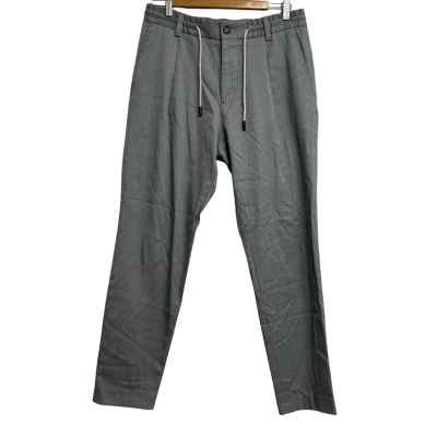 BOSS Mens Size 30/46 Grey Wool Blend Pants 