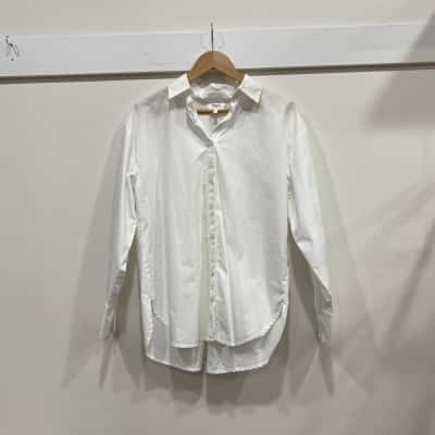 Seed Womens  Size 6 Long Sleeve Shirt White 