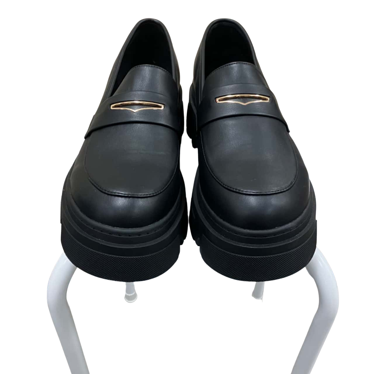 Cherrichella Chunky Heel Loafers Black/Gold Size 41(s)