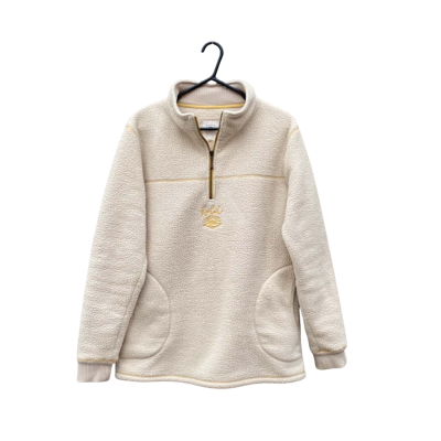 Mens Rip Curl Size M Quarter Zip Jumper Cream / Yellow 