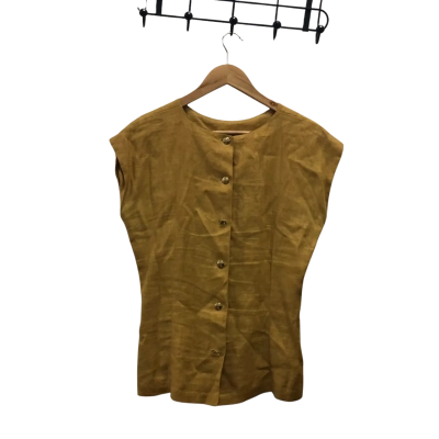 Vintage Giorgi Womens  Size 8 Sleeveless Top Mustard 