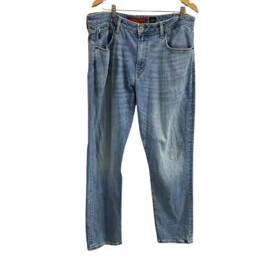 Superdry Mens  Size 38/32 Mid Rise Jeans Light Wash Blue 