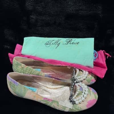 Tilly Rose Embellished Flats Size 41